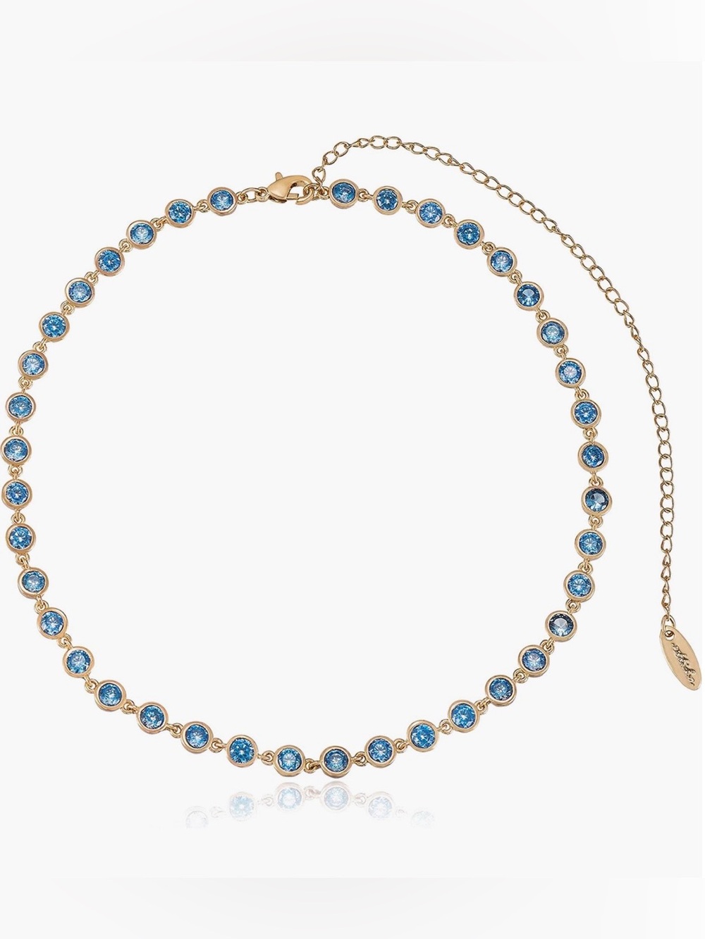 ettika cubic zirconia bezel necklace